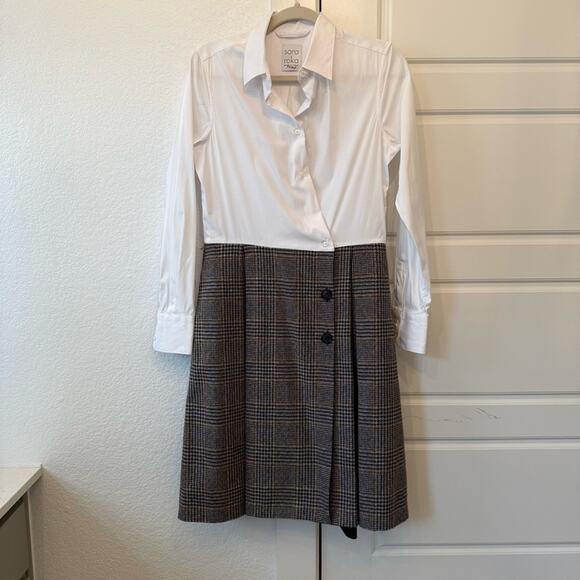 Sara Roka Houndstooth Wrap Dress - Picture 1 of 7